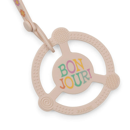 Silicone Teether Ring with Detachable Clip Bonjour Bébé