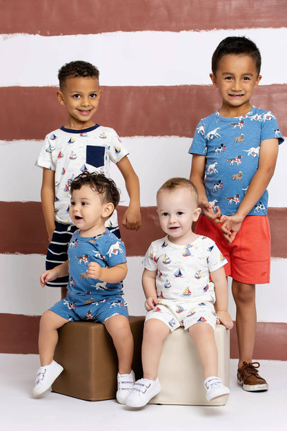 Baby Slub Shorty Romper | Little Skippers
