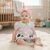 Tractor applique tunic and baby bloomers