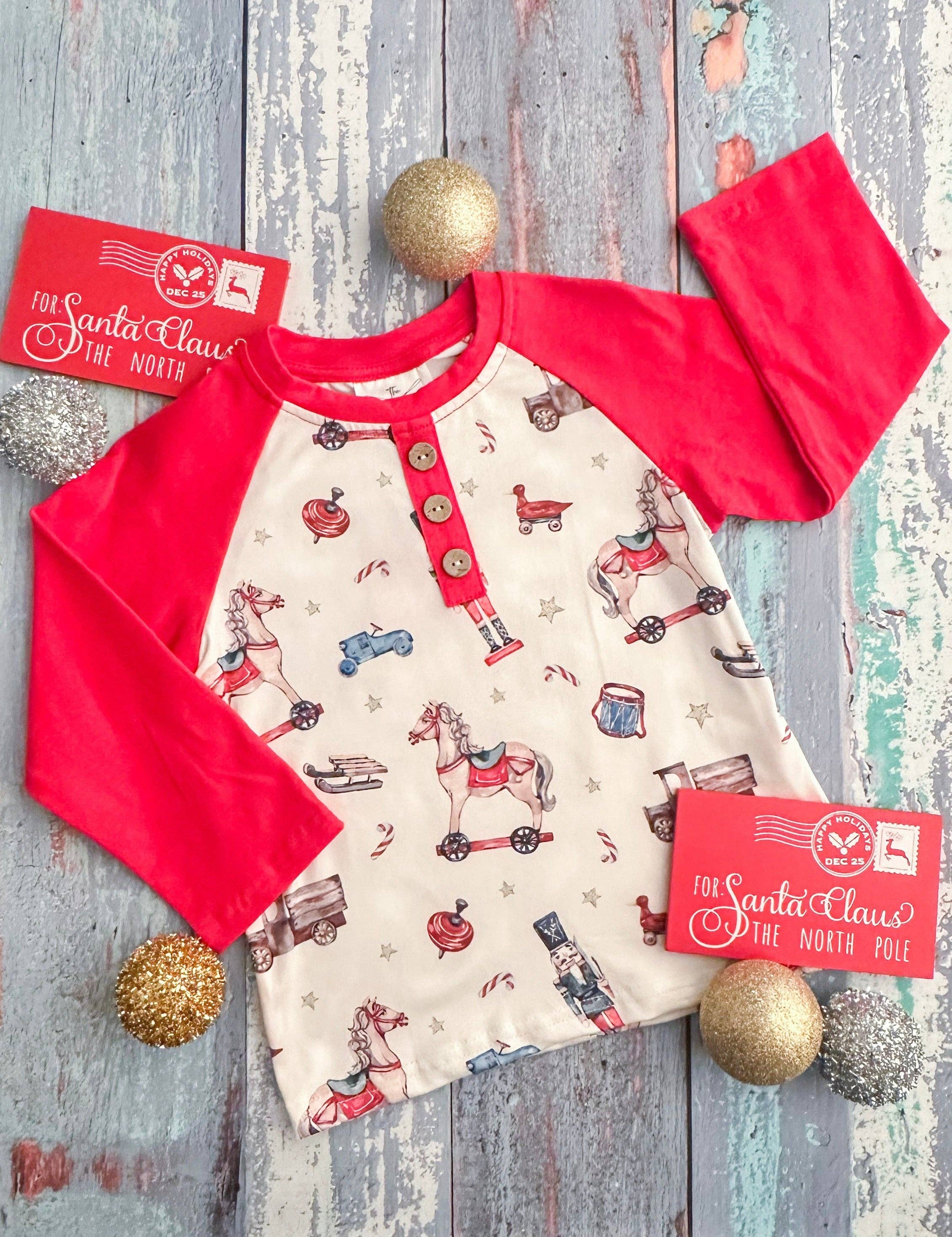 A Very Vintage Christmas Boy's Long Sleeve Top 2T