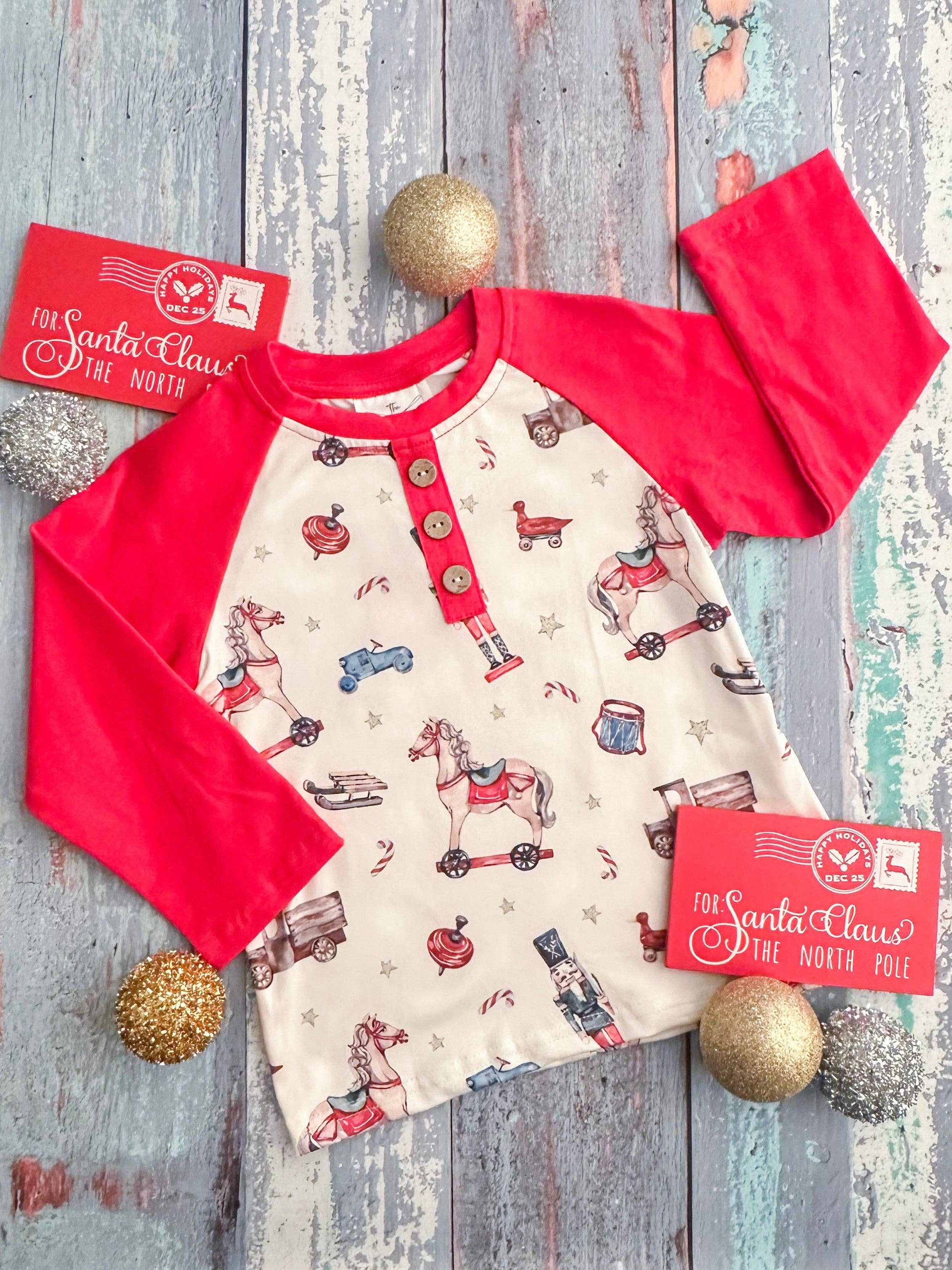 A Very Vintage Christmas Boy's Long Sleeve Top 2T