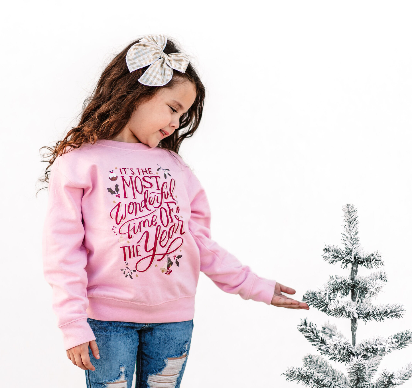 Most Wonderful Time | Girls Mama Mini Christmas Sweatshirts