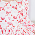 Lovebug 3/4 Sleeve Ruffle Twirl Dress