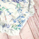 Purple & Pink Floral Ruffles Infant Romper