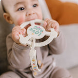 Silicone Teether Ring with Detachable Clip Love Bug