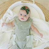 Organic Cotton Sleeveless Romper - Freshwater Snail