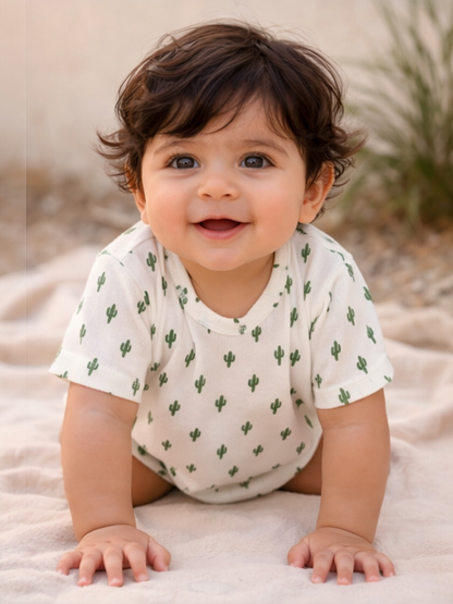 Cactus / Organic Pointelle T-Shirt Bubble