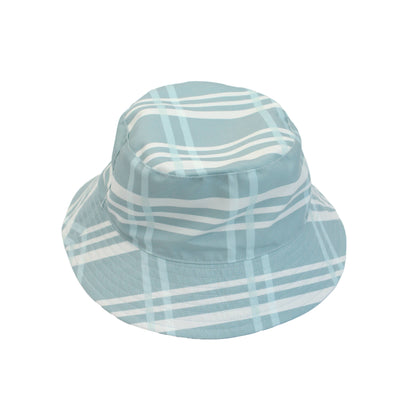 Blue Plaid Reversible Bucket Hat