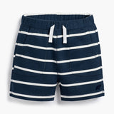 Kids Sporty Sweatshorts | Navy Stripe