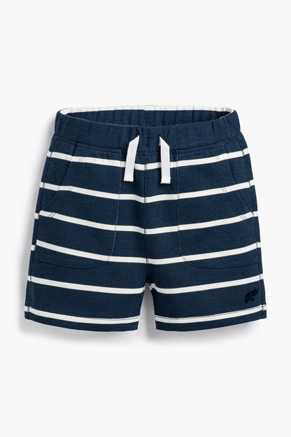 Kids Sporty Sweatshorts | Navy Stripe