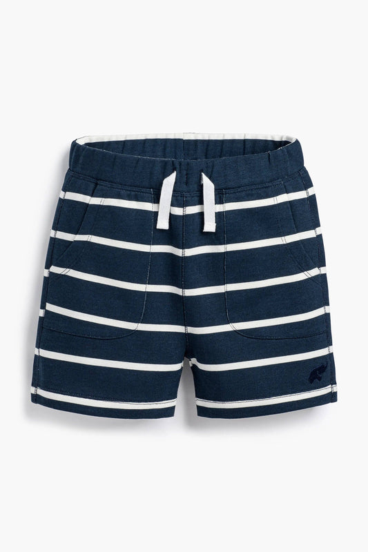 Kids Sporty Sweatshorts | Navy Stripe
