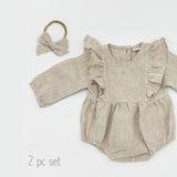Gabriella Longsleeve Romper with Bow