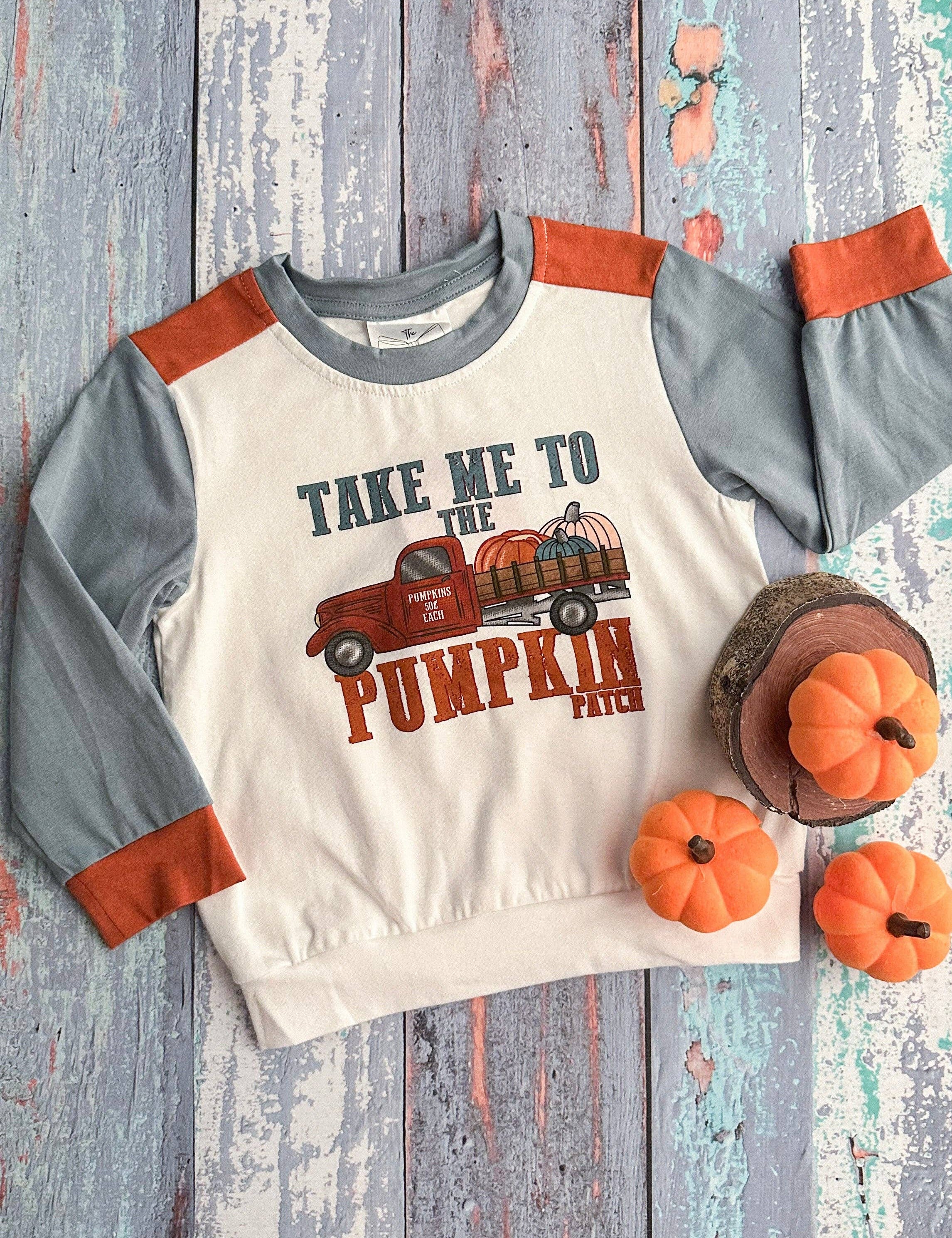 Take Me to the Pumpkin Patch Boy's Long Sleeve 6y