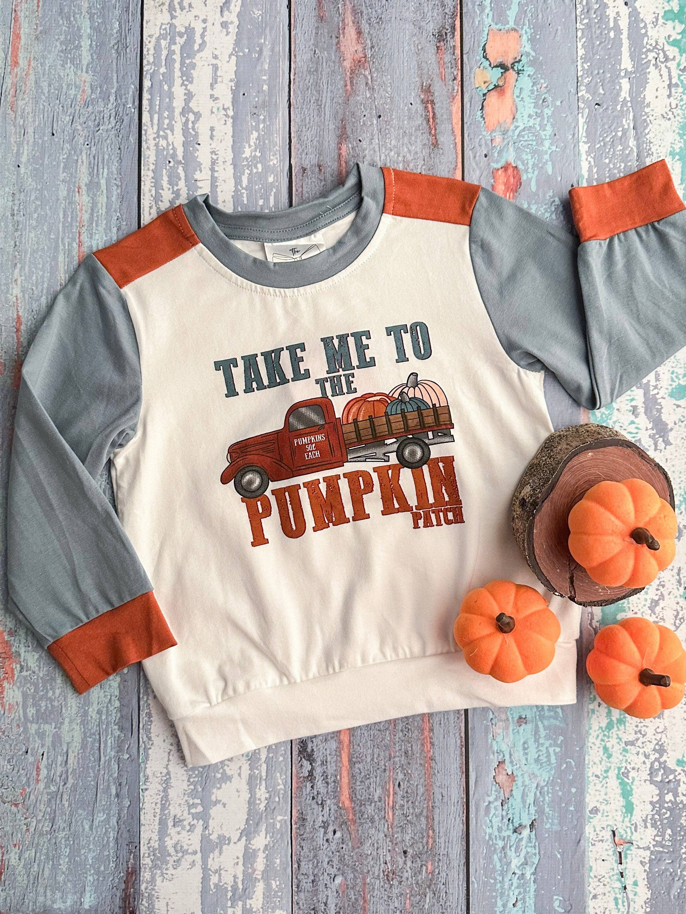 Take Me to the Pumpkin Patch Boy's Long Sleeve 6y