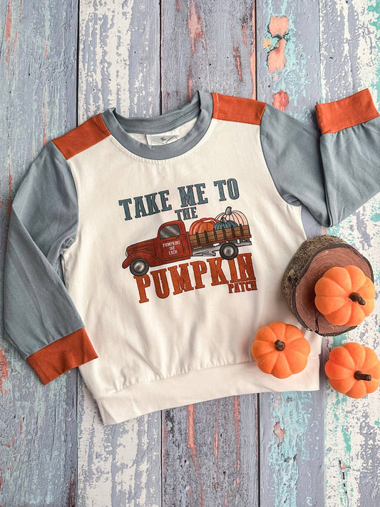 Take Me to the Pumpkin Patch Boy's Long Sleeve
