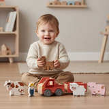 Wooden Tractor Playset (7 pc. set)