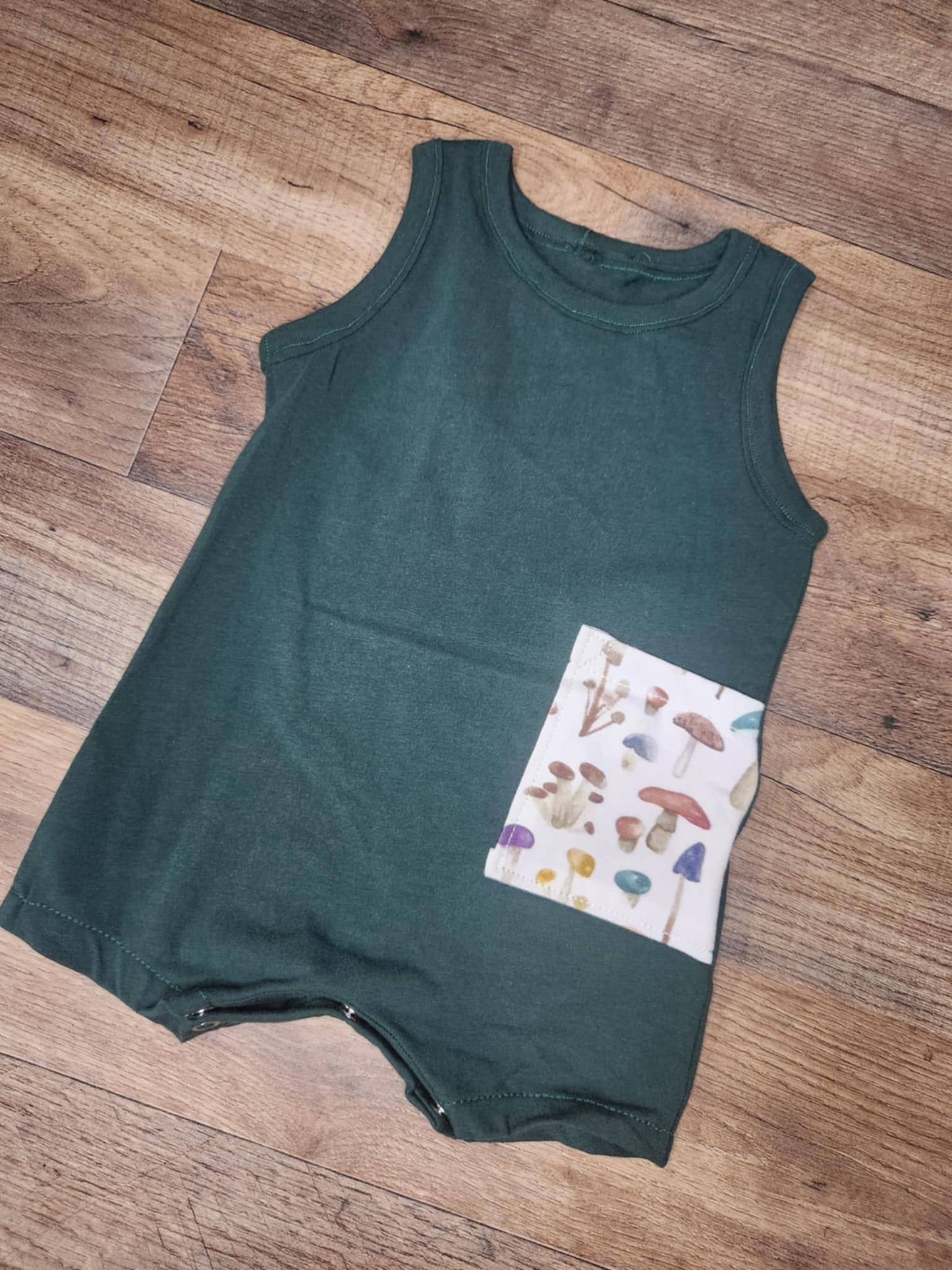 Handmade Mushroom Tank Romper