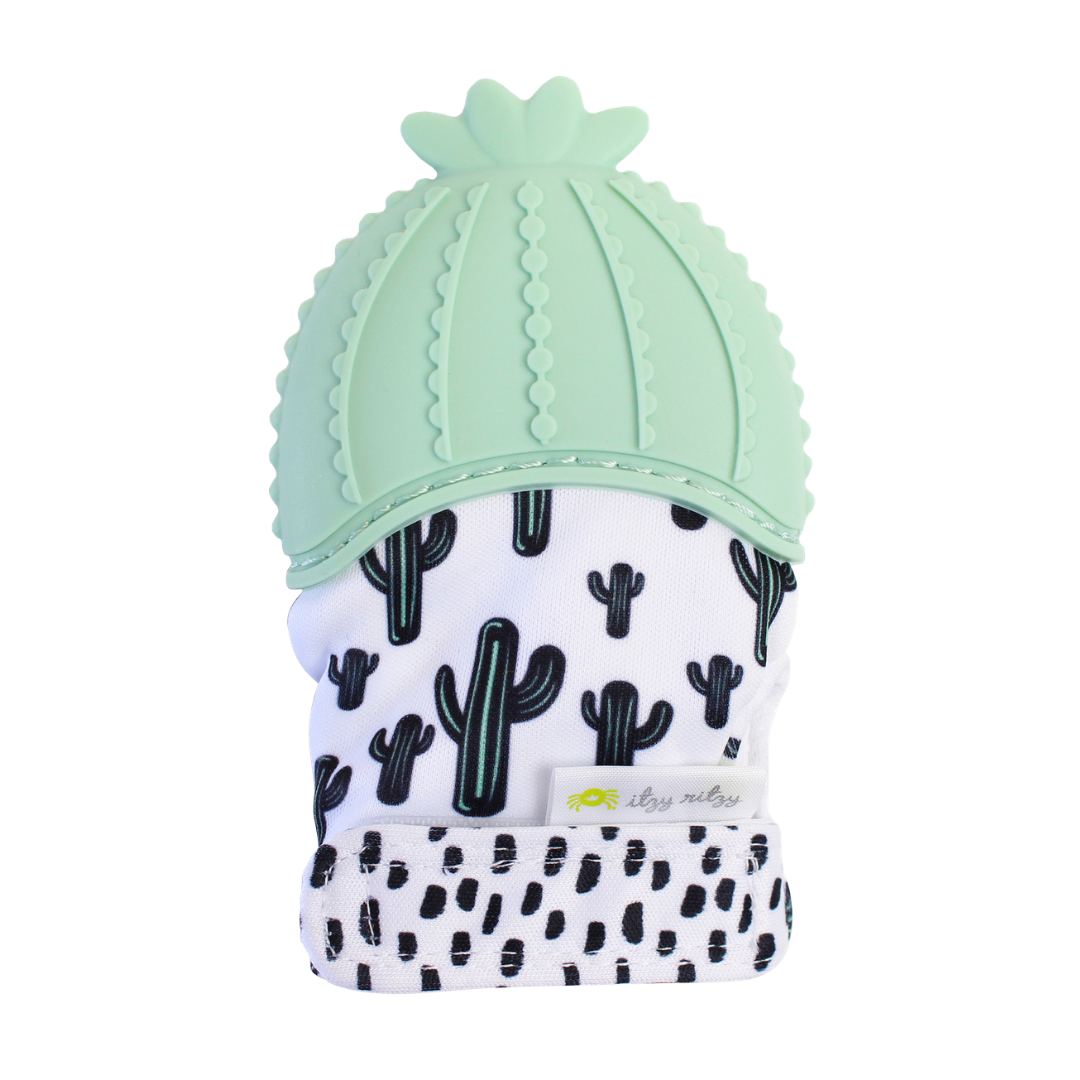 Itzy Mitt™ Silicone Teething Mitts Cactus