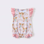 Retro Palm Ruffle Romper