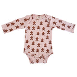 Blush Gingerbread / Organic Pointelle Long Sleeve Bodysuit