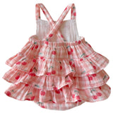 Gingham Cherries / Muslin Ruffle Sunsuit