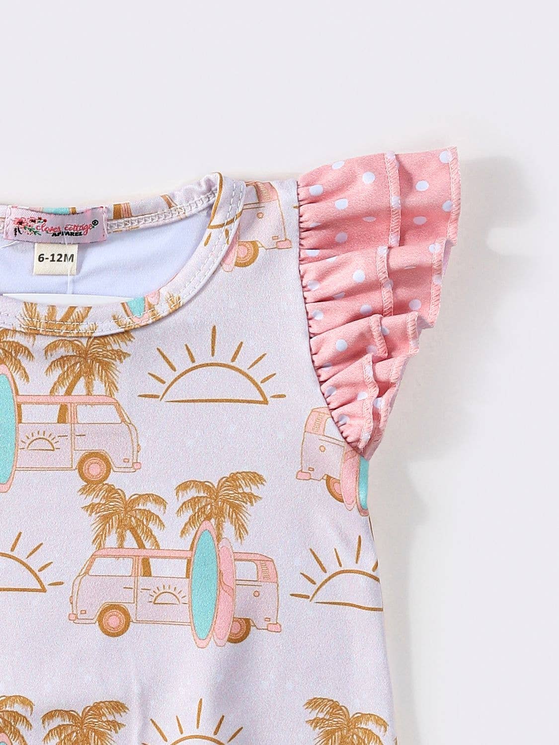 Retro Palm Ruffle Romper