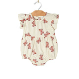 Flutter Sleeve Short Romper- Butterflies