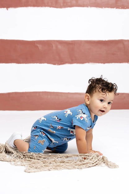 Baby Slub Shorty Romper | Nantucket Pups