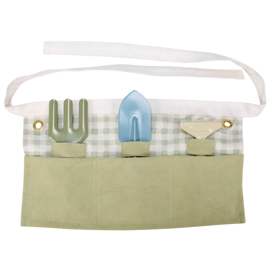 Kids Green Gingham Apron