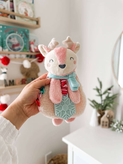 Holiday Itzy Lovey™ Plush + Teether Toy: Bear - Evvie Bean's Baby Boutique