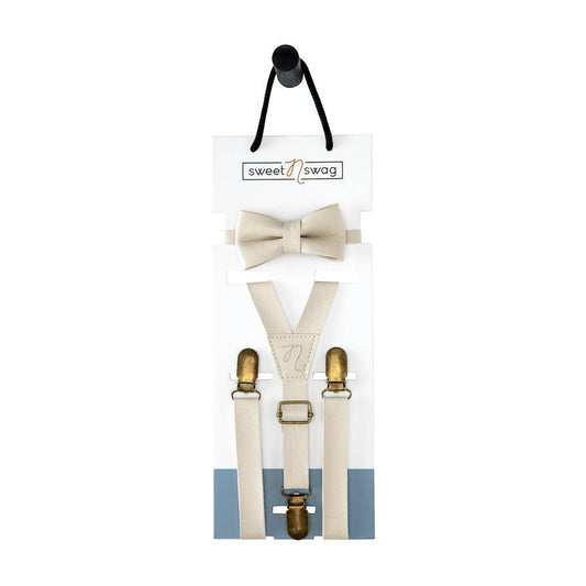 Bow Tie + Suspender Set  |Baby accessory, baby boy