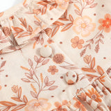Brown Floral Smocked Dress and Bloomer Set