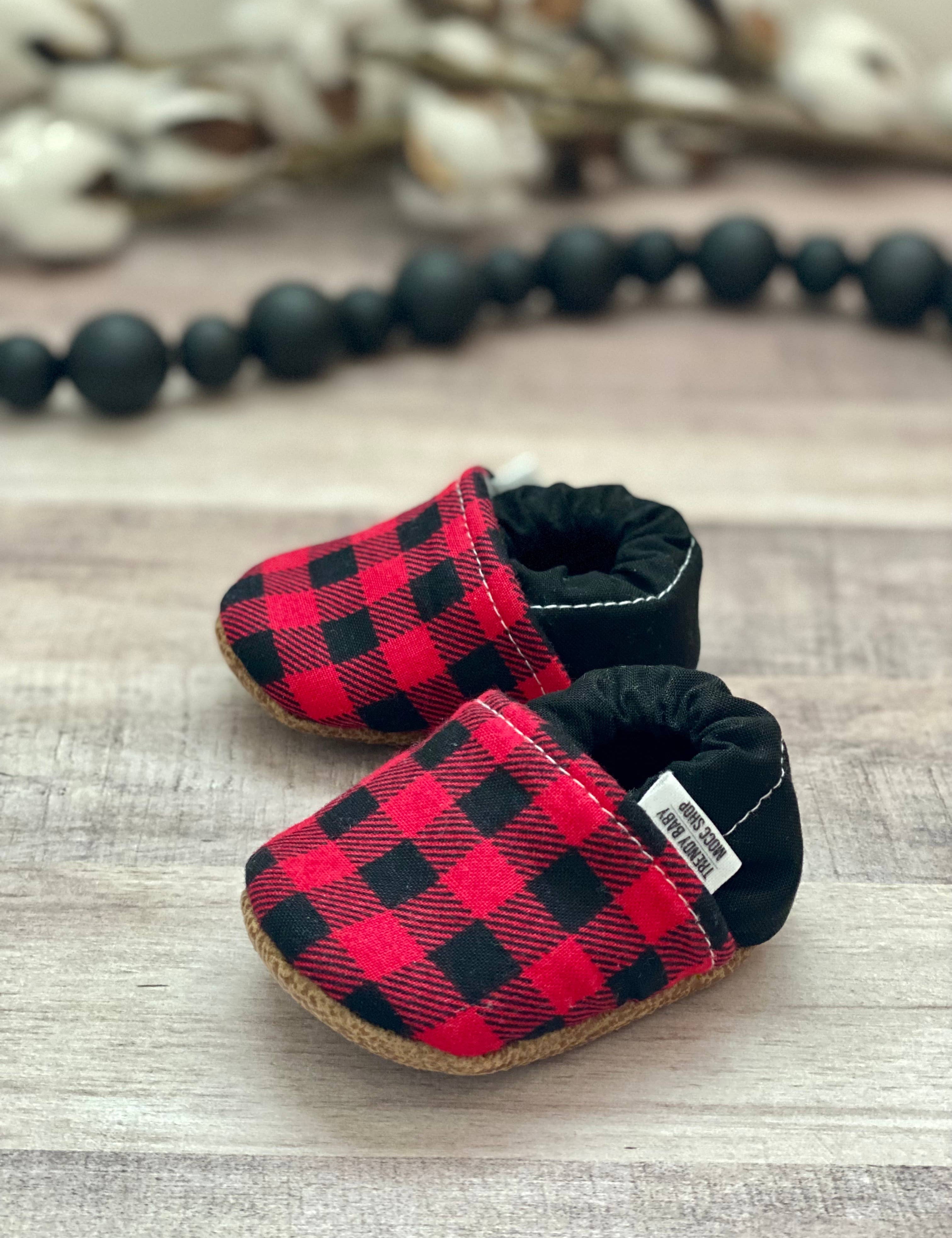 Red Buffalo with Black Heel 0-3 Months