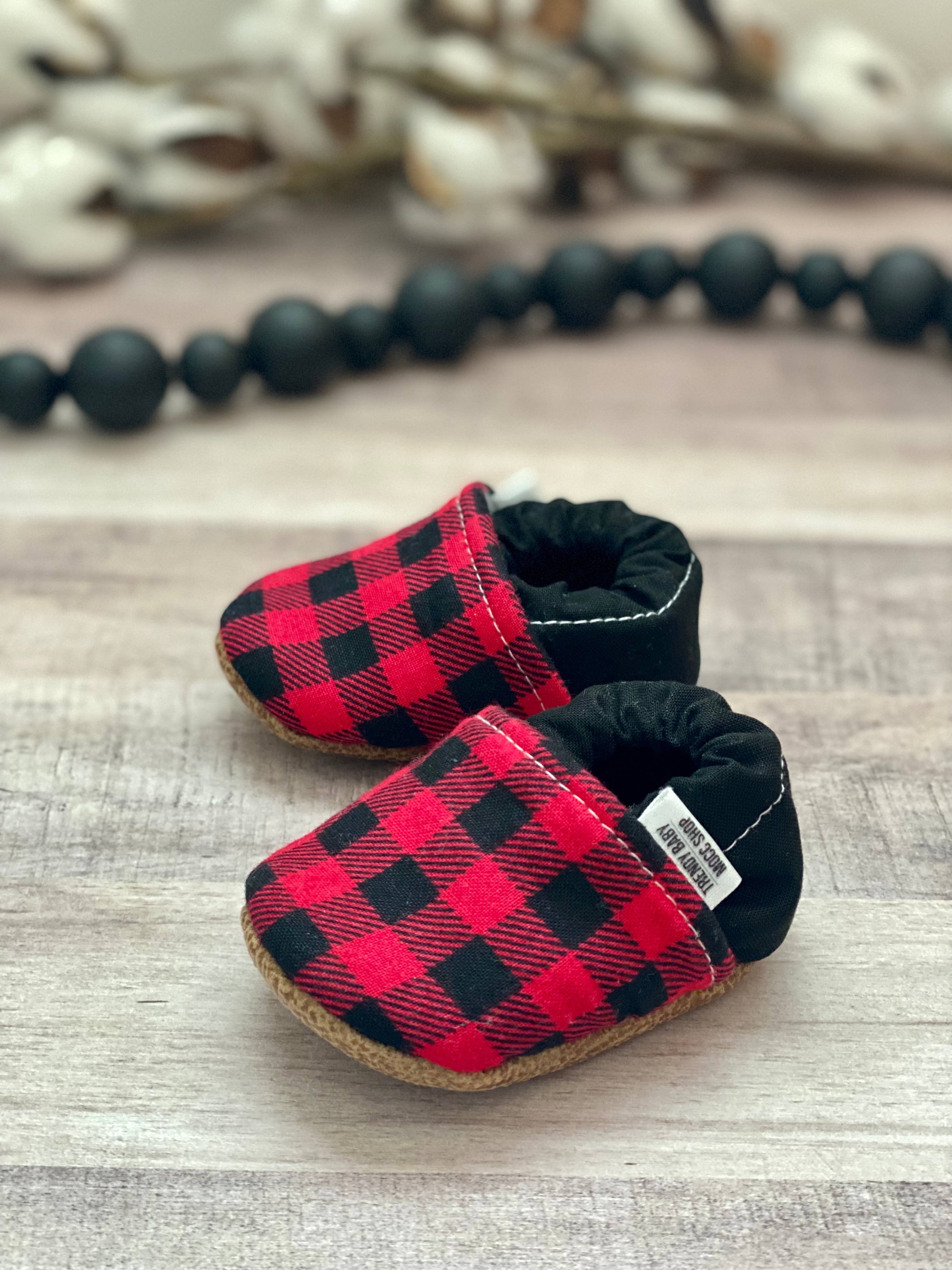 Red Buffalo with Black Heel 0-3 Months