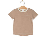 Pocket Tee- Toffee Stripe
