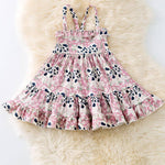 Cow Print & Coquette Ruffle Dress