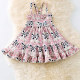 Cow Print & Coquette Ruffle Dress