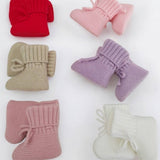 Knit Booties, Lavender