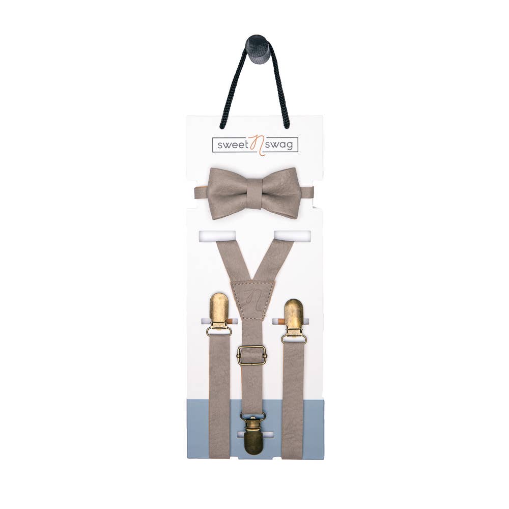 Bow Tie + Suspender Set  |Baby accessory, baby boy