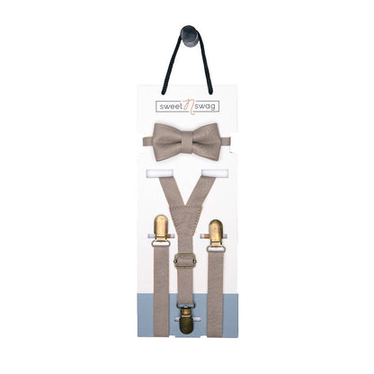 Bow Tie + Suspender Set  |Baby accessory, baby boy