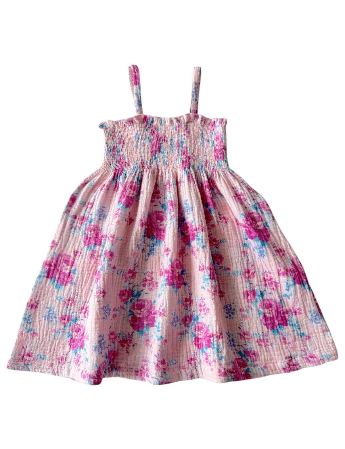 Muslin Smocked Tube Dress, Garden Secrets