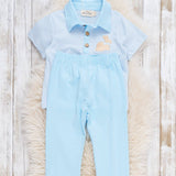 Picnic Hop Embroidered Cotton Outfit
