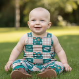 Gone Fishing Patchwork Overalls