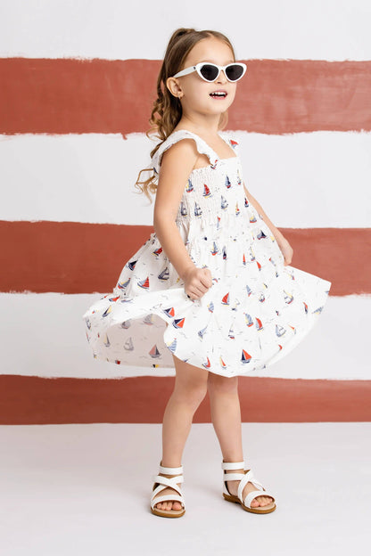 Flutter Sleeve Dress | Little Skippers