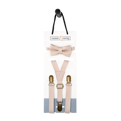 Bow Tie + Suspender Set  |Baby accessory, baby boy