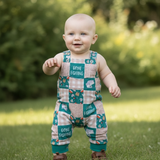 Gone Fishing Patchwork Overalls