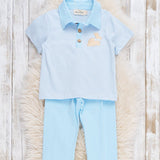 Picnic Hop Embroidered Cotton Outfit