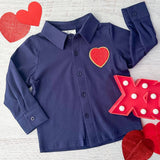 Vintage Valentine Boy's Button Down