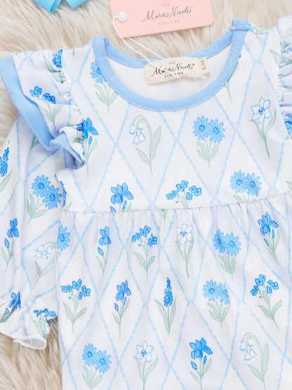 Garden Glimmer Ruffle Romper