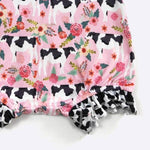 Ole' Bessie Floral Cow Romper